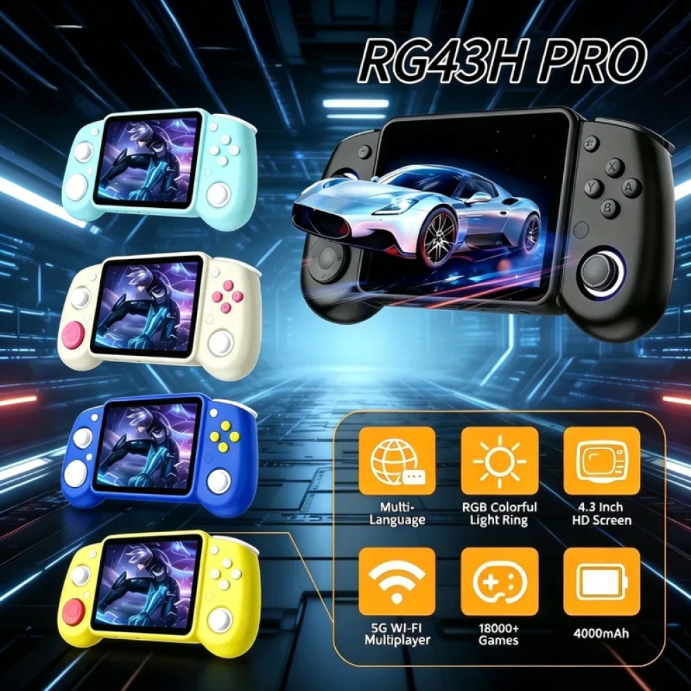 Q21 Gaming Console - RG43H Pro Portable Retro Handheld Game