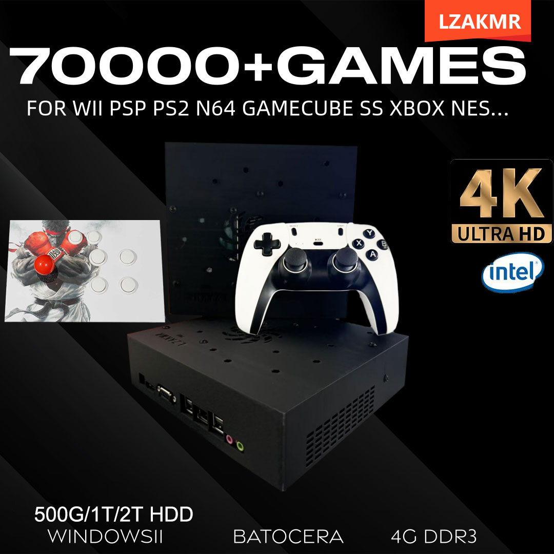 Gaming Console Emulator - Retro Gaming Console 70000+ Games 2TB