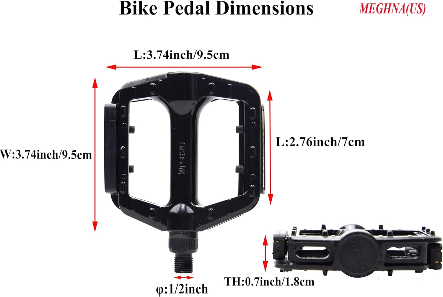 ZUKKA NECO 1/2 inch Bike Pedal - Racing Pedal Set 评论和价格