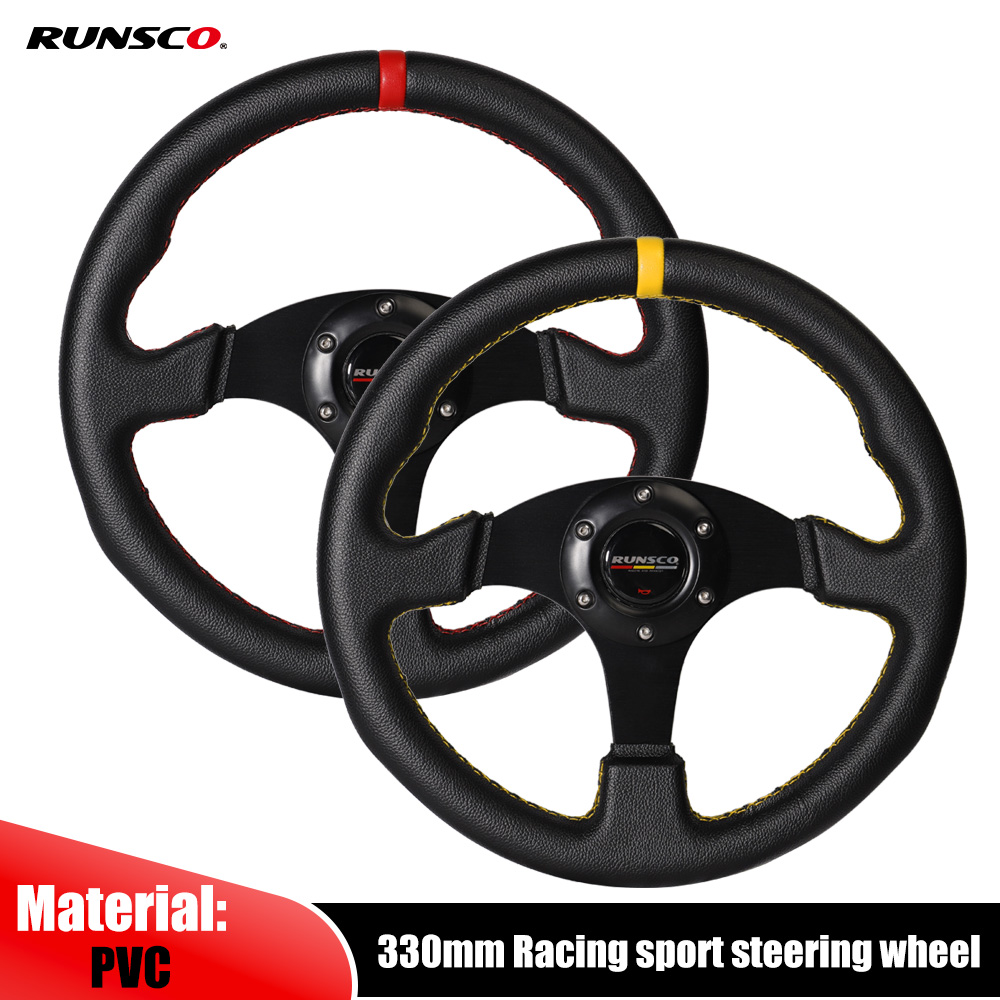 330mm/13 Inch Flat Steering Wh - Steering Wheel Gaming 评论和价格