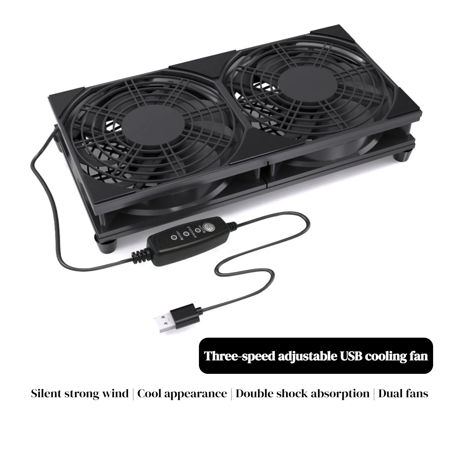 Dual USB Cooling Fan with 3-Sp - Gaming Console And Pc 评论和价格